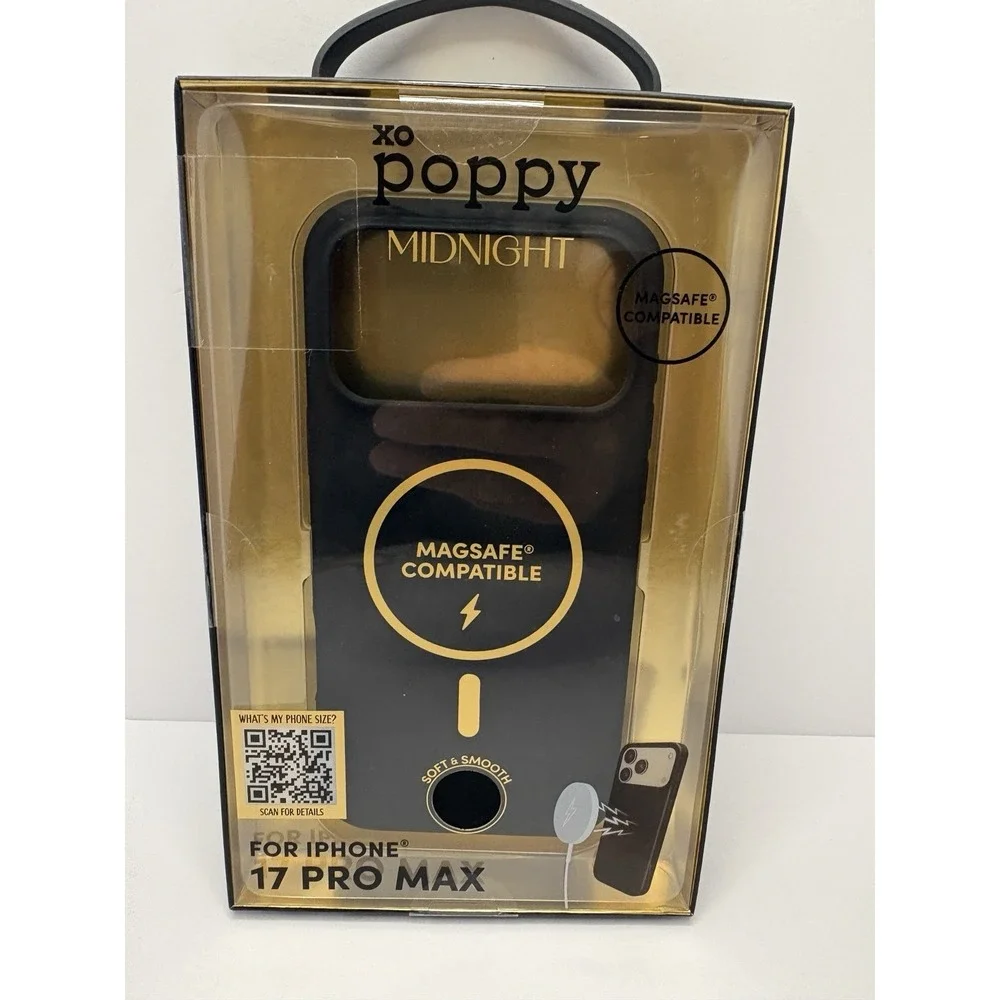 NEW XO Poppy iPhone 17 Pro Max Midnight Black Magsafe Compatible Cellphone Case